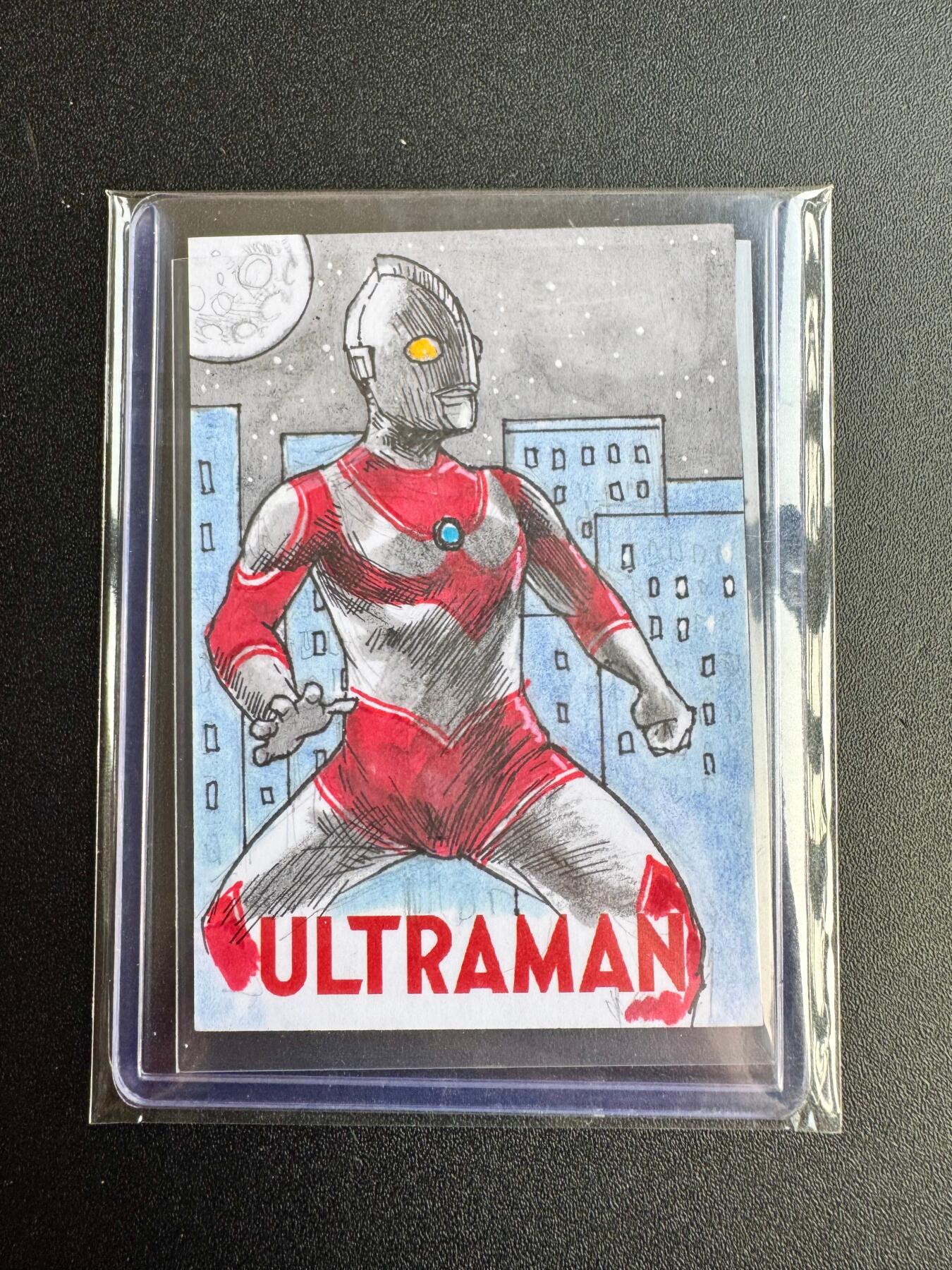 NO.20 好又多金牌大场，新年马到成功！新店点关注不迷路！每周一站式配齐，方便凑单！（周6晚8点截拍，卖家送拍0抽成！） 【1/1手绘卡】rrparks奥特曼 圆谷制作公司正版授权 初代奥特曼 画师Mark Espiritu【十字光开千万险，八轮刃破百重阴】