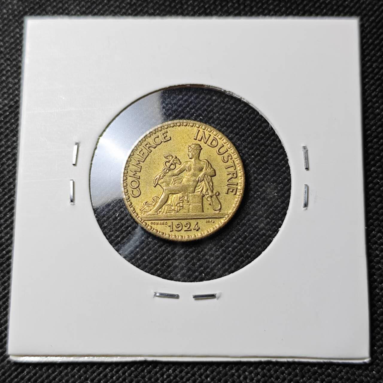 KK钱币收藏小铺  第383期  2月预留时间 周末发货  1924法国50分