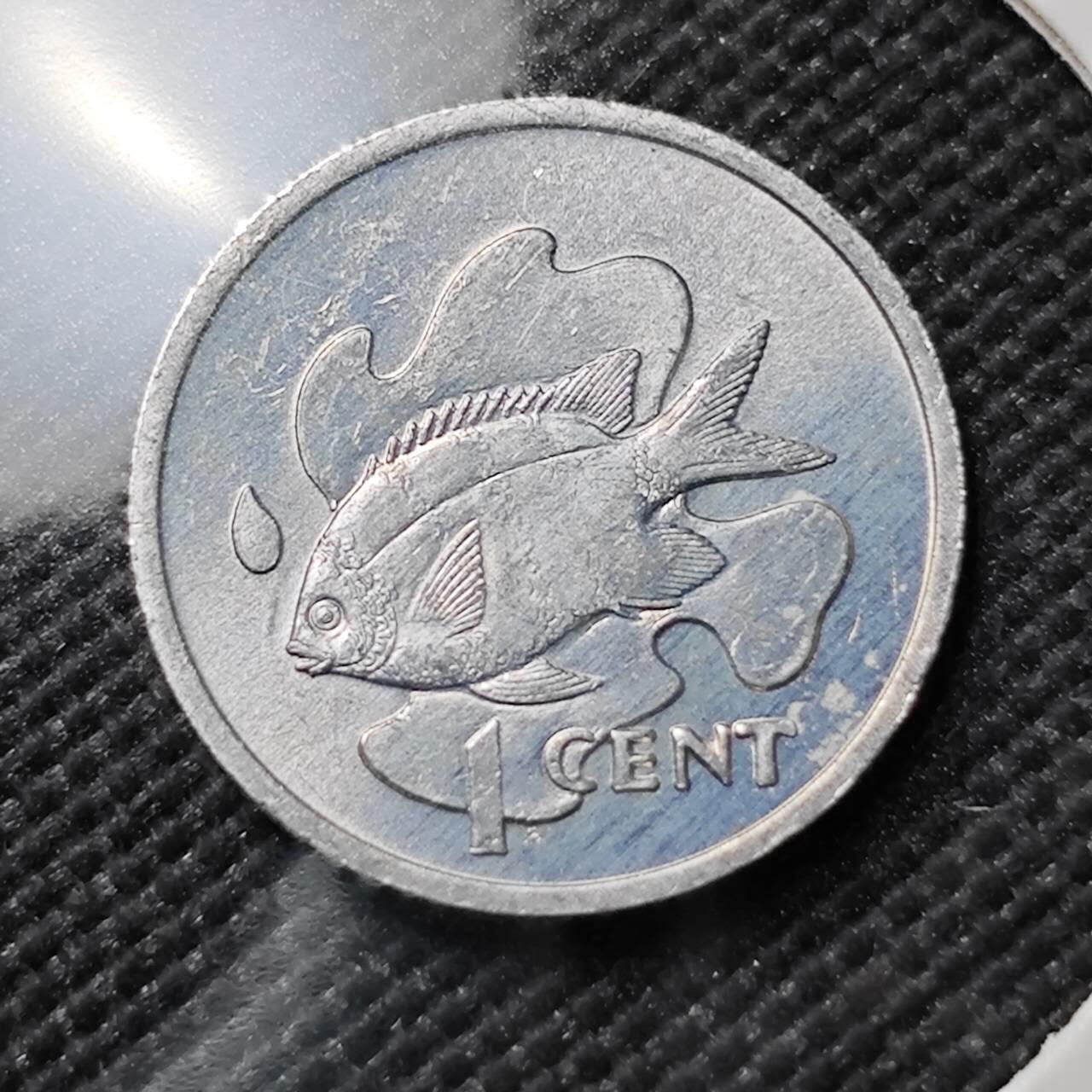 KK钱币收藏小铺  第384期  2月预留时间 周末发货  1977塞舌尔1分 好品