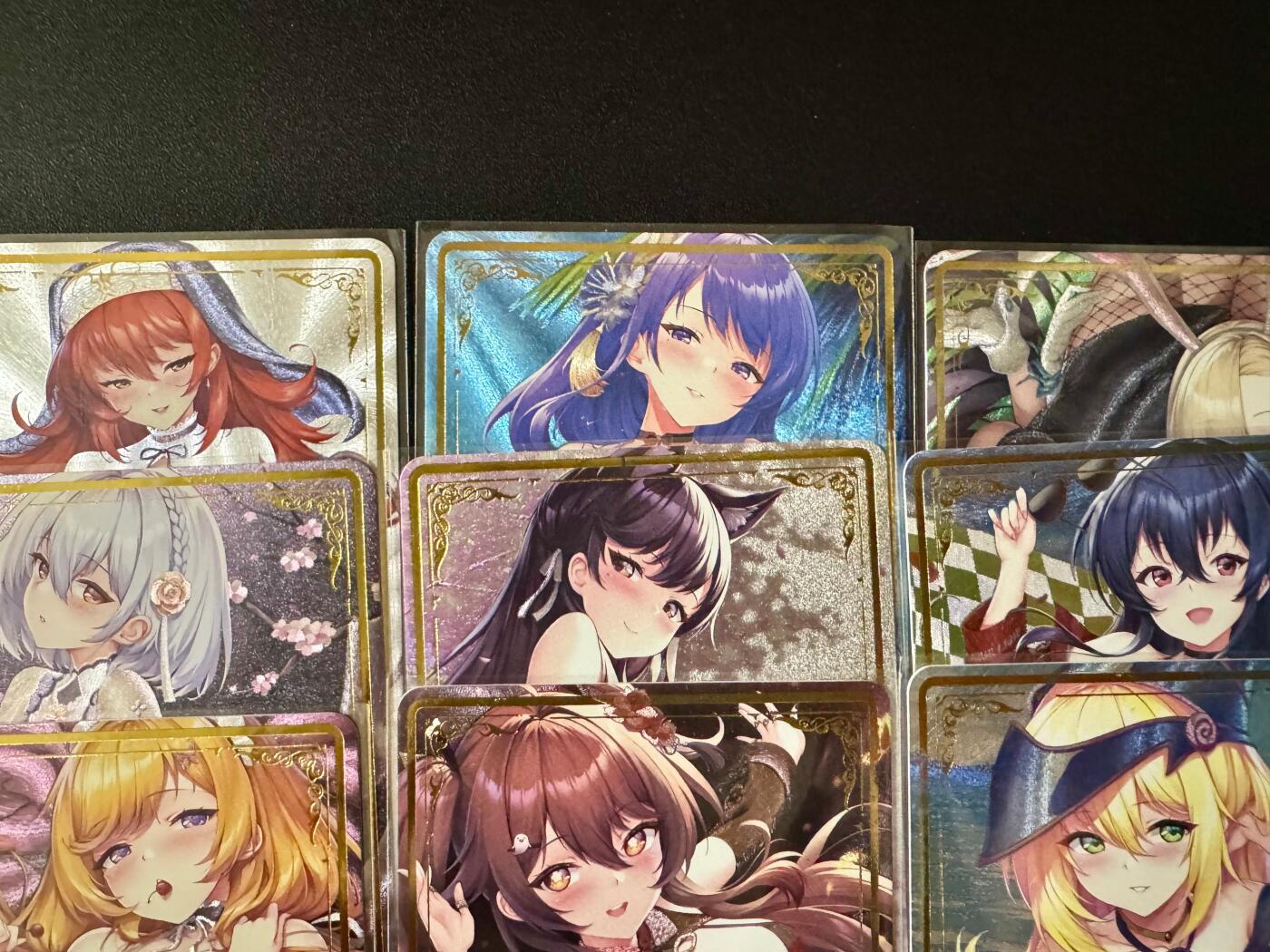 NO.20.5 好又多妹卡大赏，祝你新年旺桃花~只能从此链接进的专场！新店点关注不迷路~每周一站式配齐，方便凑单！（周5晚9点截拍，卖家送拍免费！） 玩卡秀 动漫女主合集一套9张 球星卡尺寸 粗闪