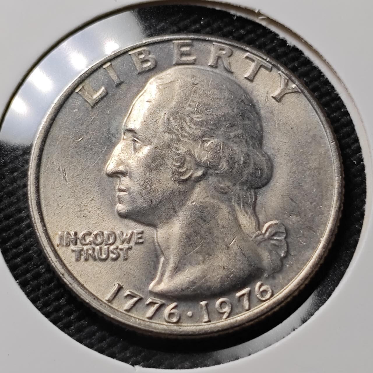 KK钱币收藏小铺  第383期  2月预留时间 周末发货  1976美国25分纪念币