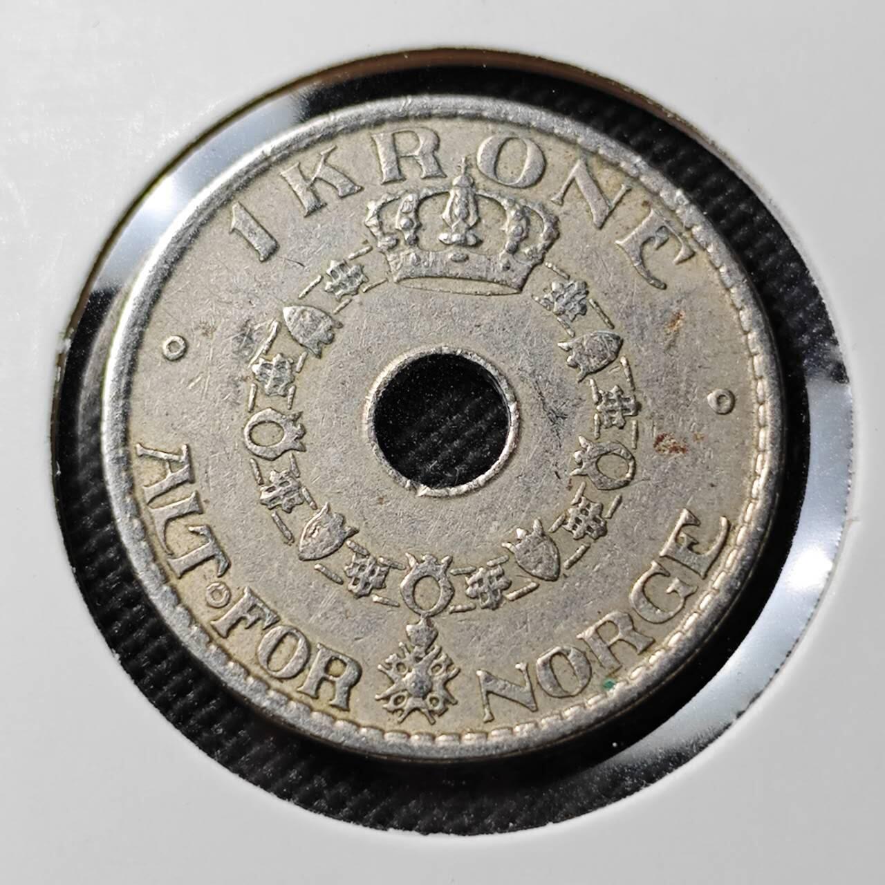 KK钱币收藏小铺  第384期  2月预留时间 周末发货  1937挪威1克朗