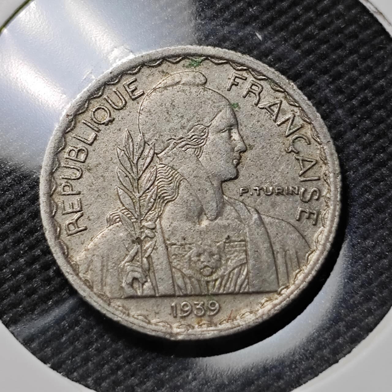 KK钱币收藏小铺  第383期  2月预留时间 周末发货  1939法属印支10分