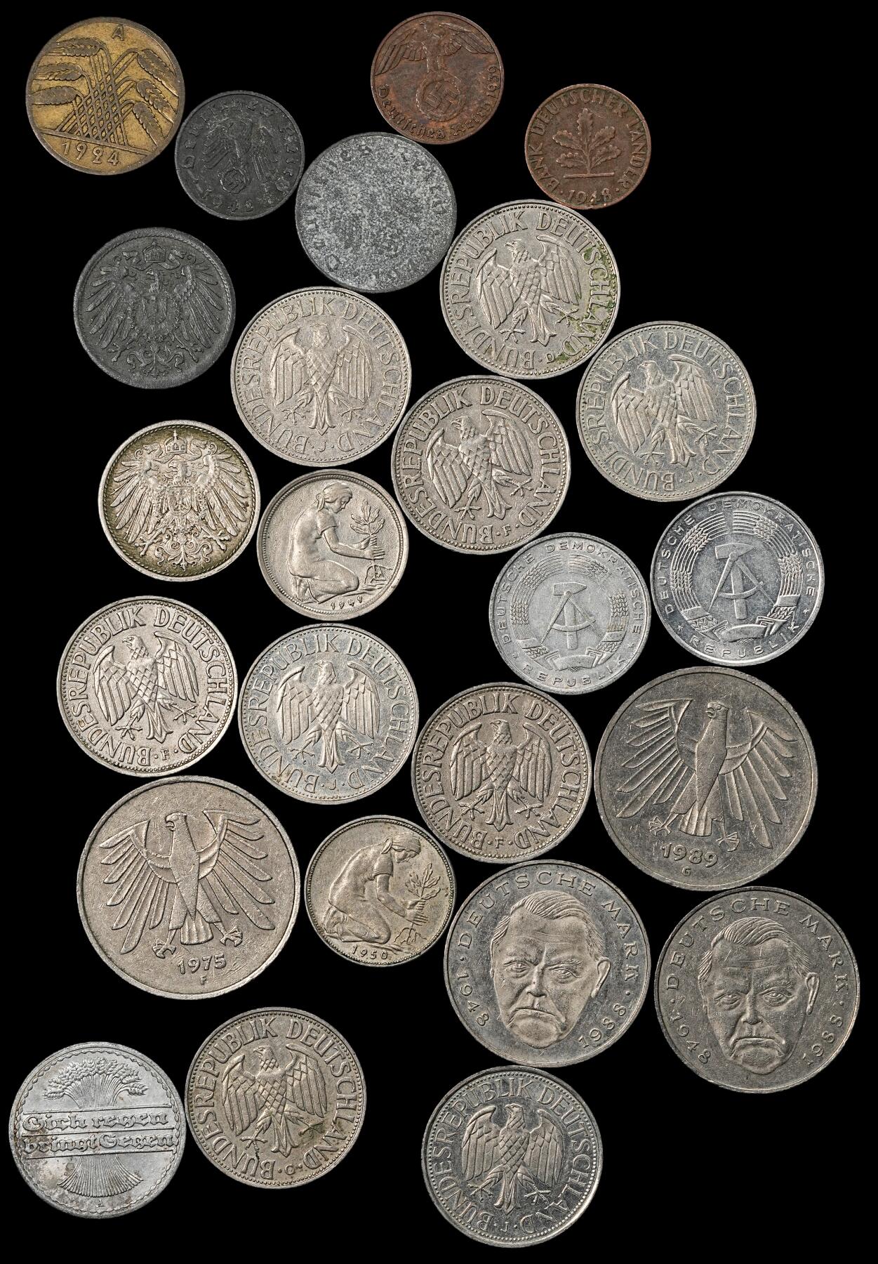 修遠堂世界钱币第一百期 德国硬币一组