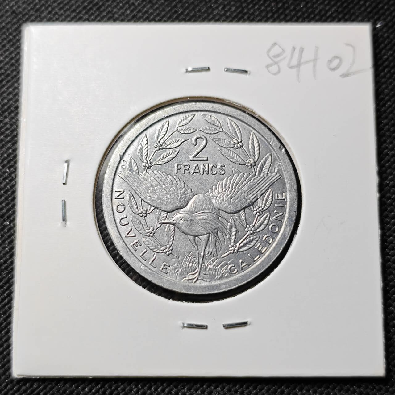 KK钱币收藏小铺  第384期  2月预留时间 周末发货 1983 法属新喀里多尼亚2法郎