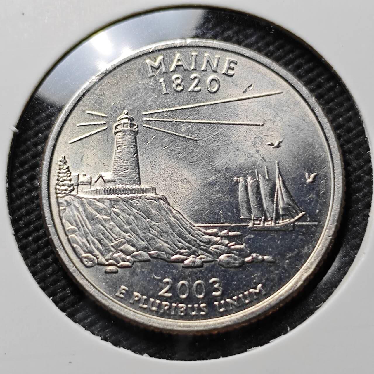 KK钱币收藏小铺  第384期  2月预留时间 周末发货  美国25分纪念币 好品