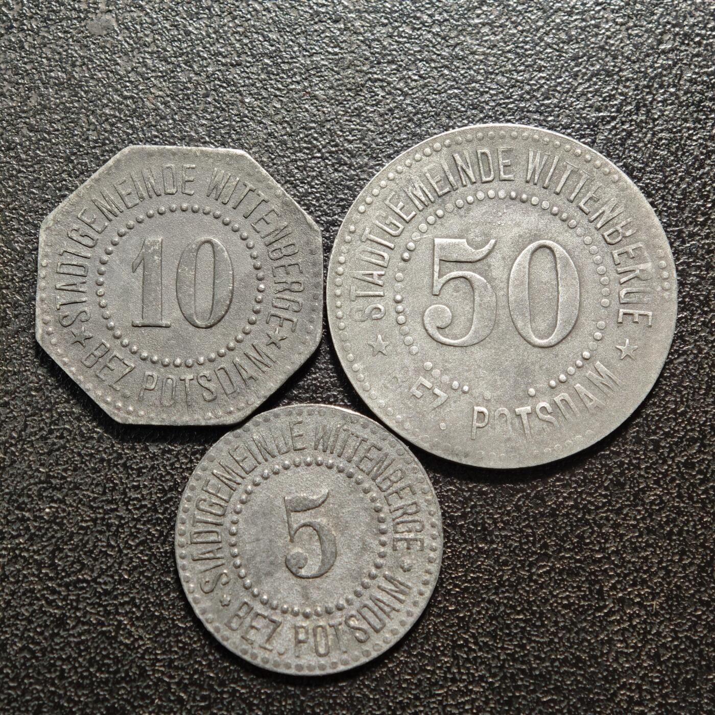 【德藏】世界币章拍卖第160期 德国 德紧硬币 3枚一组