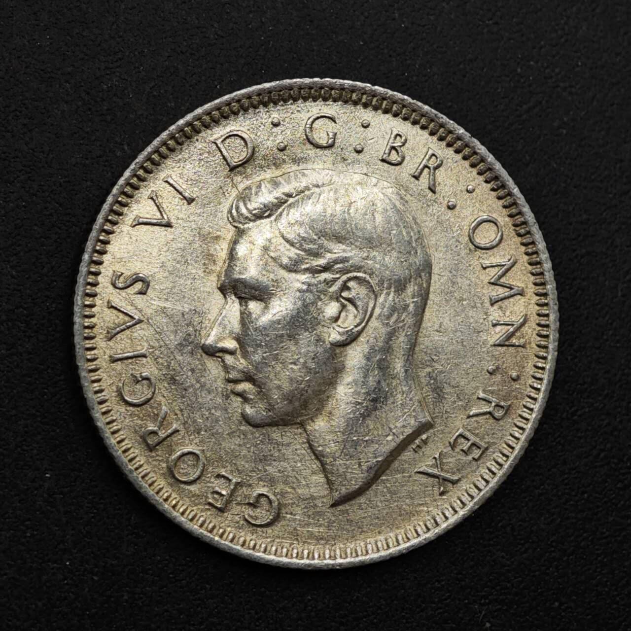 【淘币小摊】限时拍第八百三十九拍  散币银币场  满百包邮可预留两周  周一统一发货  英国1946年乔治六世一先令银币参考银价47