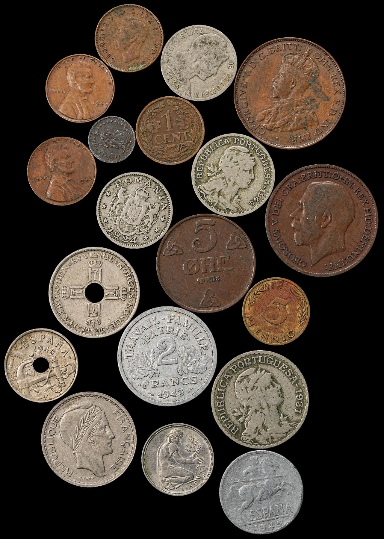 修遠堂世界钱币第一百期 世界旧硬币 第二组