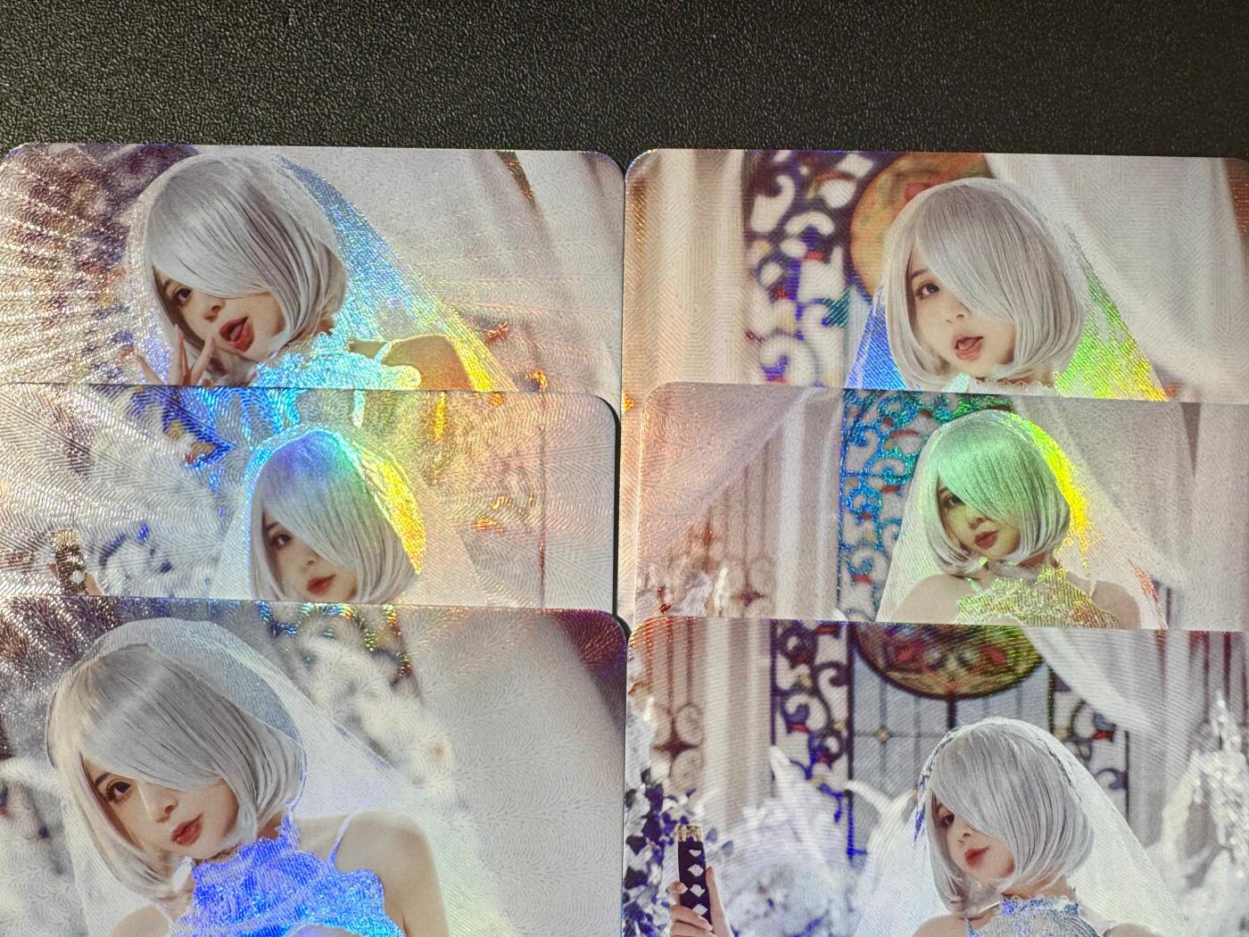 NO.20.5 好又多妹卡大赏，祝你新年旺桃花~只能从此链接进的专场！新店点关注不迷路~每周一站式配齐，方便凑单！（周5晚9点截拍，卖家送拍免费！） 冰狗卡牌 cos卡 尤尔哈2Bcos 1套6张 折光彩闪