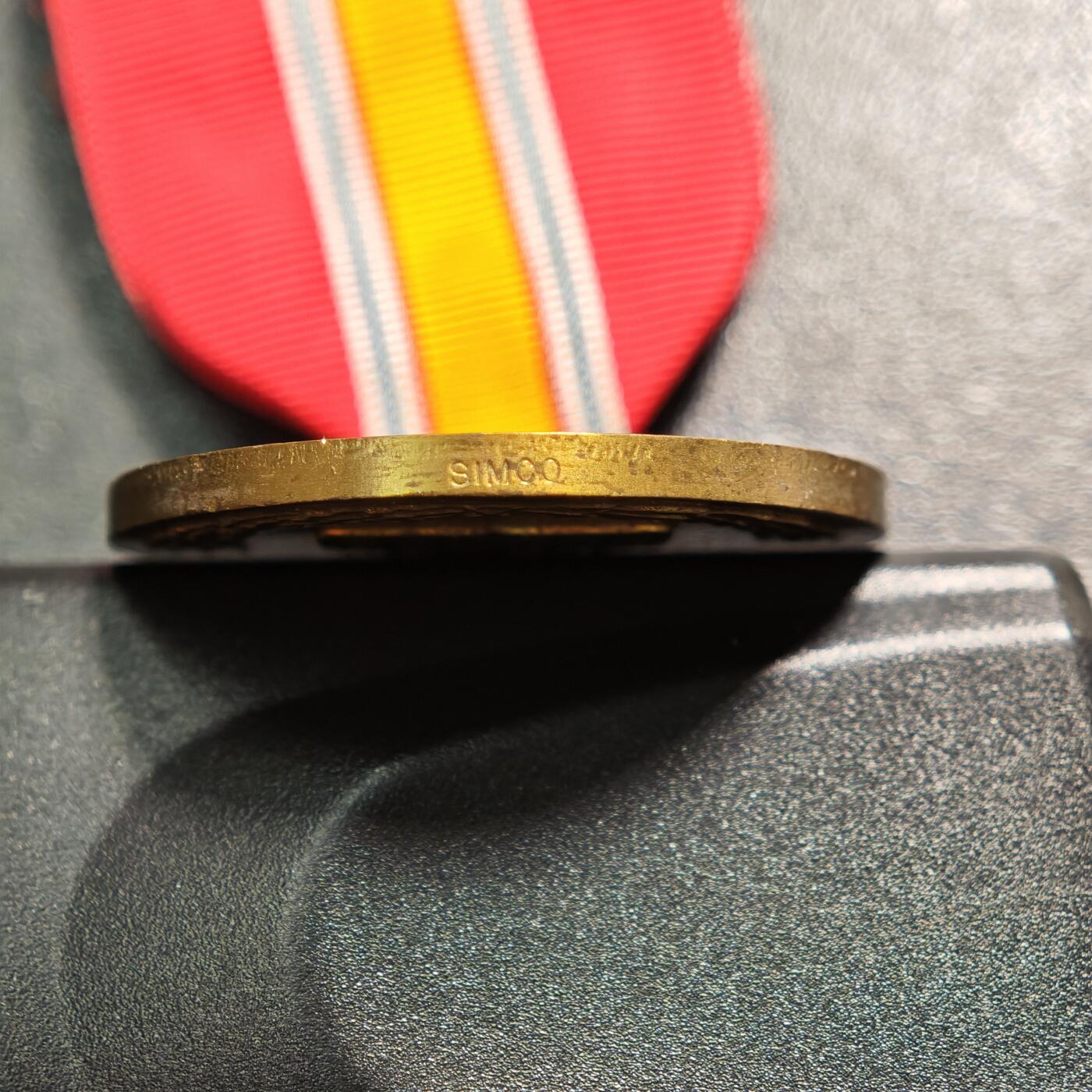 【德藏】世界币章拍卖第160期 美国国防服役奖章 原盒 带略  直径约：31.8mm/仅章；重约：20g