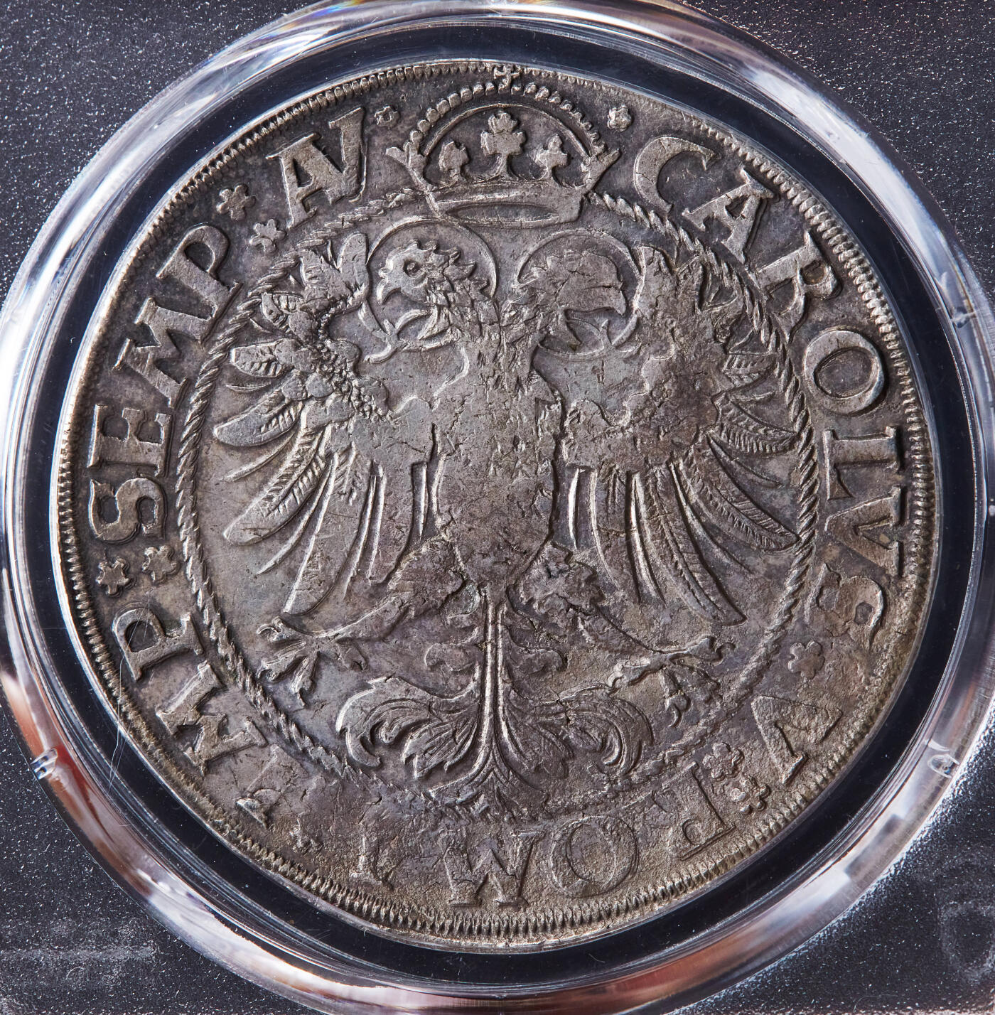 【俄甄集藏】2026年(046)01-07 星期三 晚 19:30 全场包邮 神圣罗马帝国-德国奥廷根1544年1泰勒大银币，PCGS AU53，珍稀品种，唯一季军，原味状态