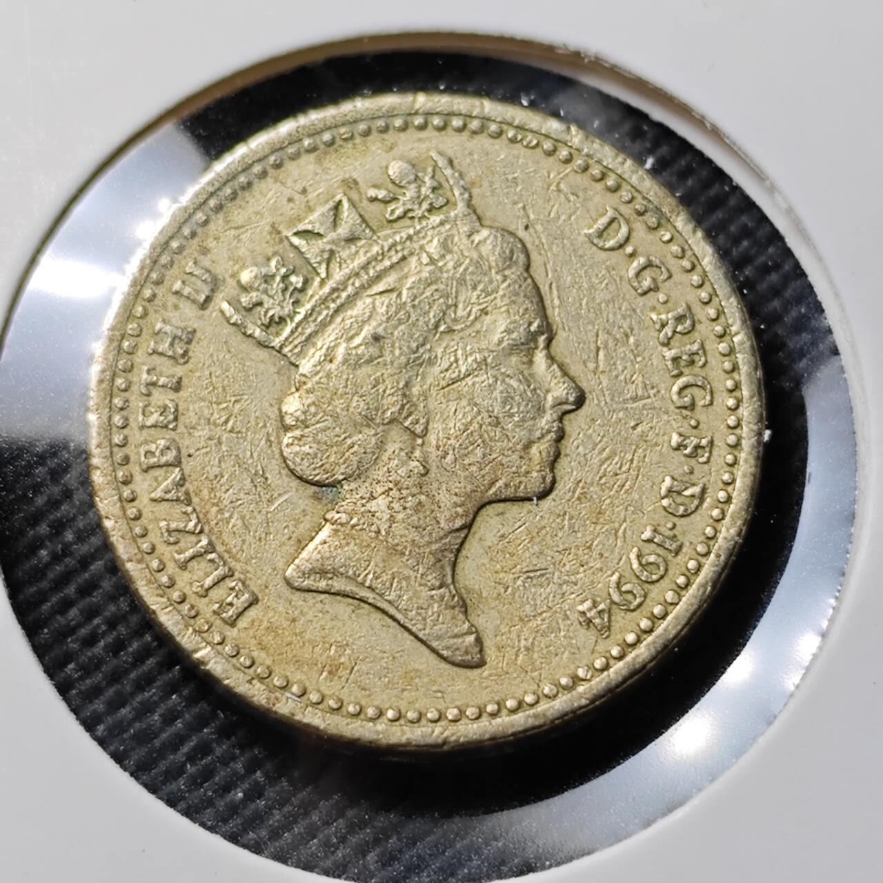 KK钱币收藏小铺  第384期  2月预留时间 周末发货  英国1镑 狮子