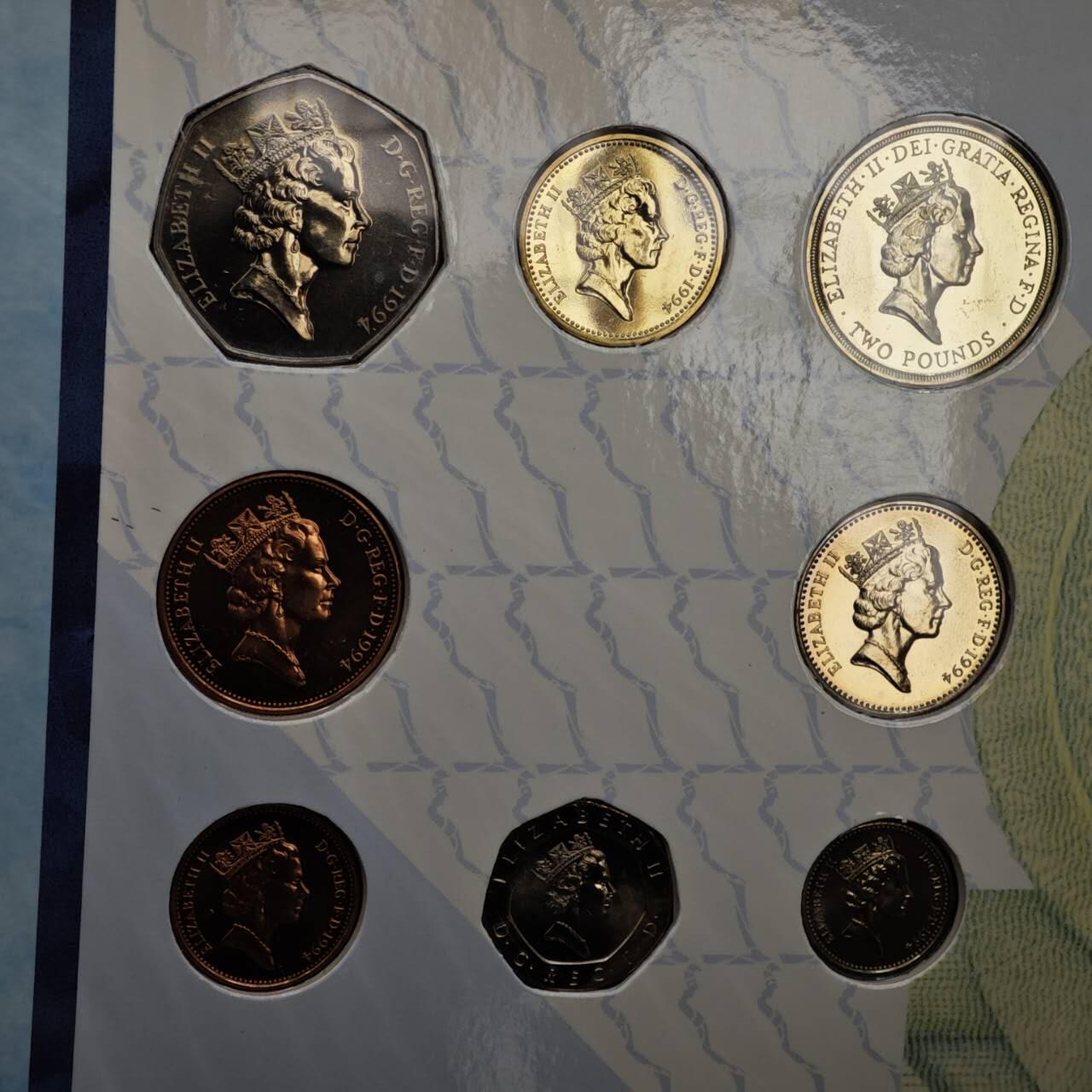 【淘币小摊】限时拍第八百三十九拍  散币银币场  满百包邮可预留两周  周一统一发货  英国1994年8枚套币