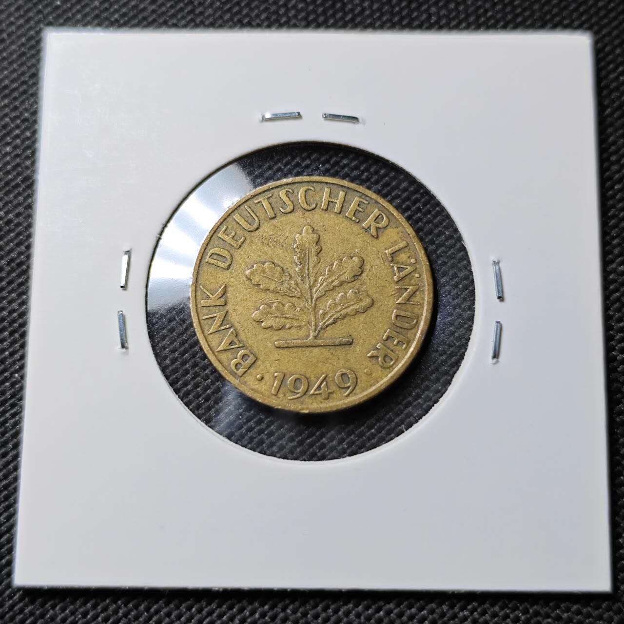 KK钱币收藏小铺  第385期  2月预留时间 周末发货  1949德国50芬尼 银行版