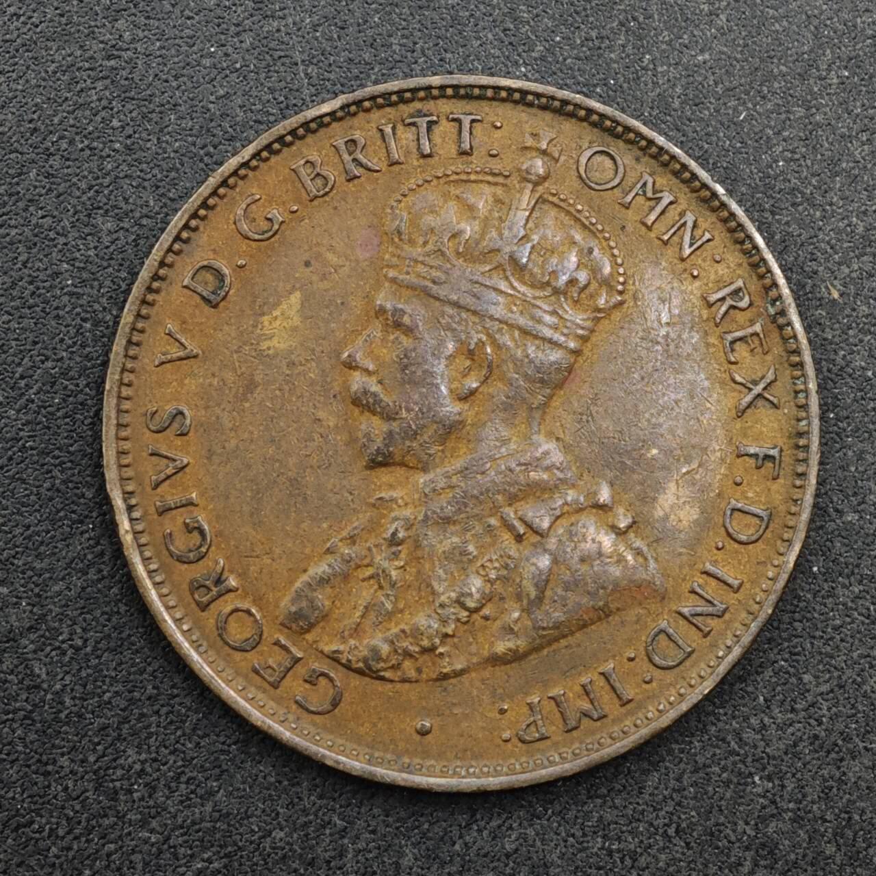 【淘币小摊】限时拍第八百三十九拍  散币银币场  满百包邮可预留两周  周一统一发货  澳大利亚1936年乔治五世半便士铜币