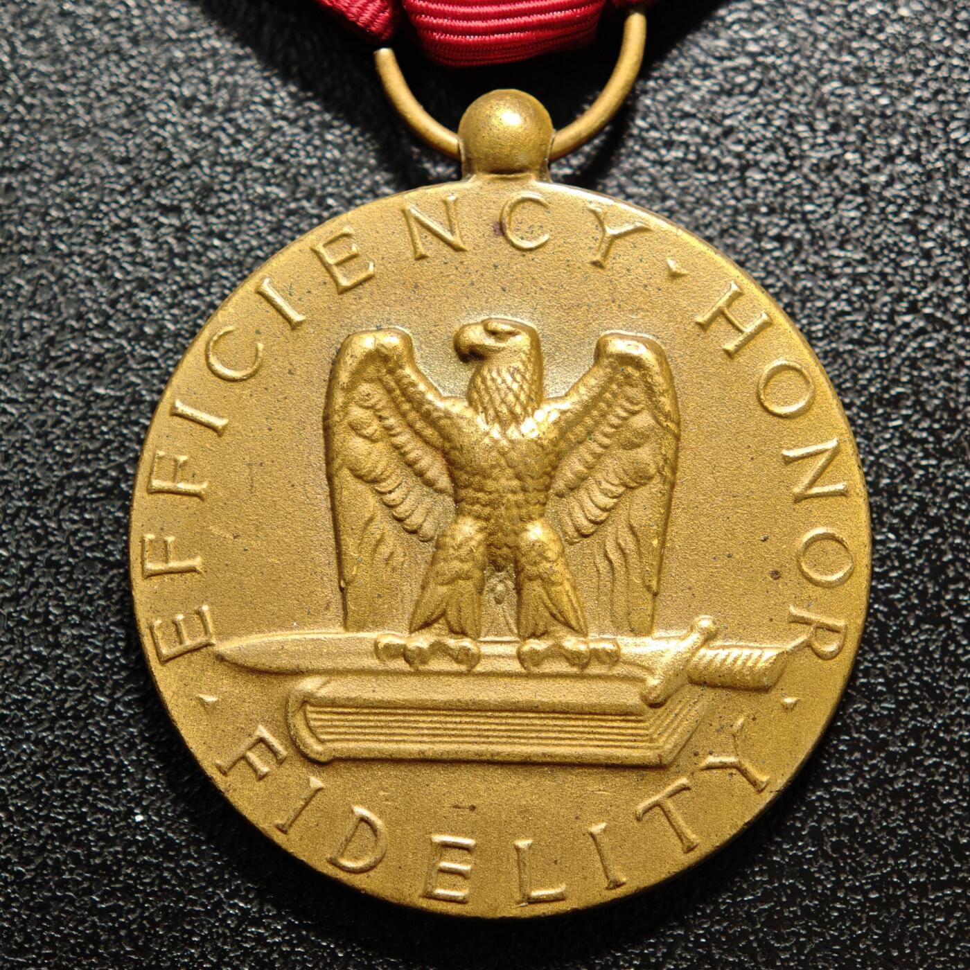 【德藏】世界币章拍卖第160期 美国陆军品德优良奖章 直径约：32mm/仅章；重约：23.9g