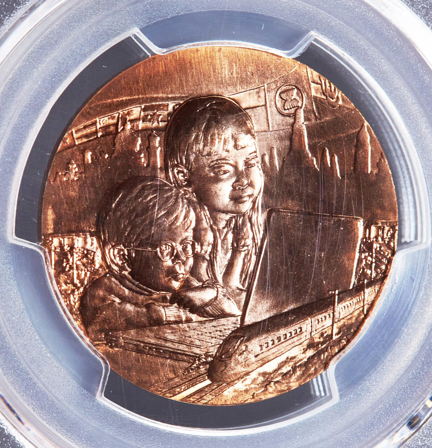 【俄甄集藏】2026年(046)01-07 星期三 晚 19:30 全场包邮 泰国2014/2015/2016年儿童节社会发展与科学普及主题造币厂纪念铜章3枚一组，PCGS MS65/MS66RD，原铜光，少见品种