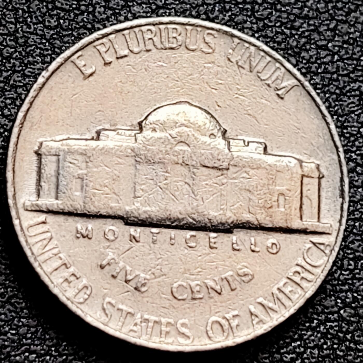 泉币菌-第160场-新年第三场 精品福利场 1964年 美国5美分 杰斐逊 蒙蒂塞洛庄园 铜镍21.2mm 