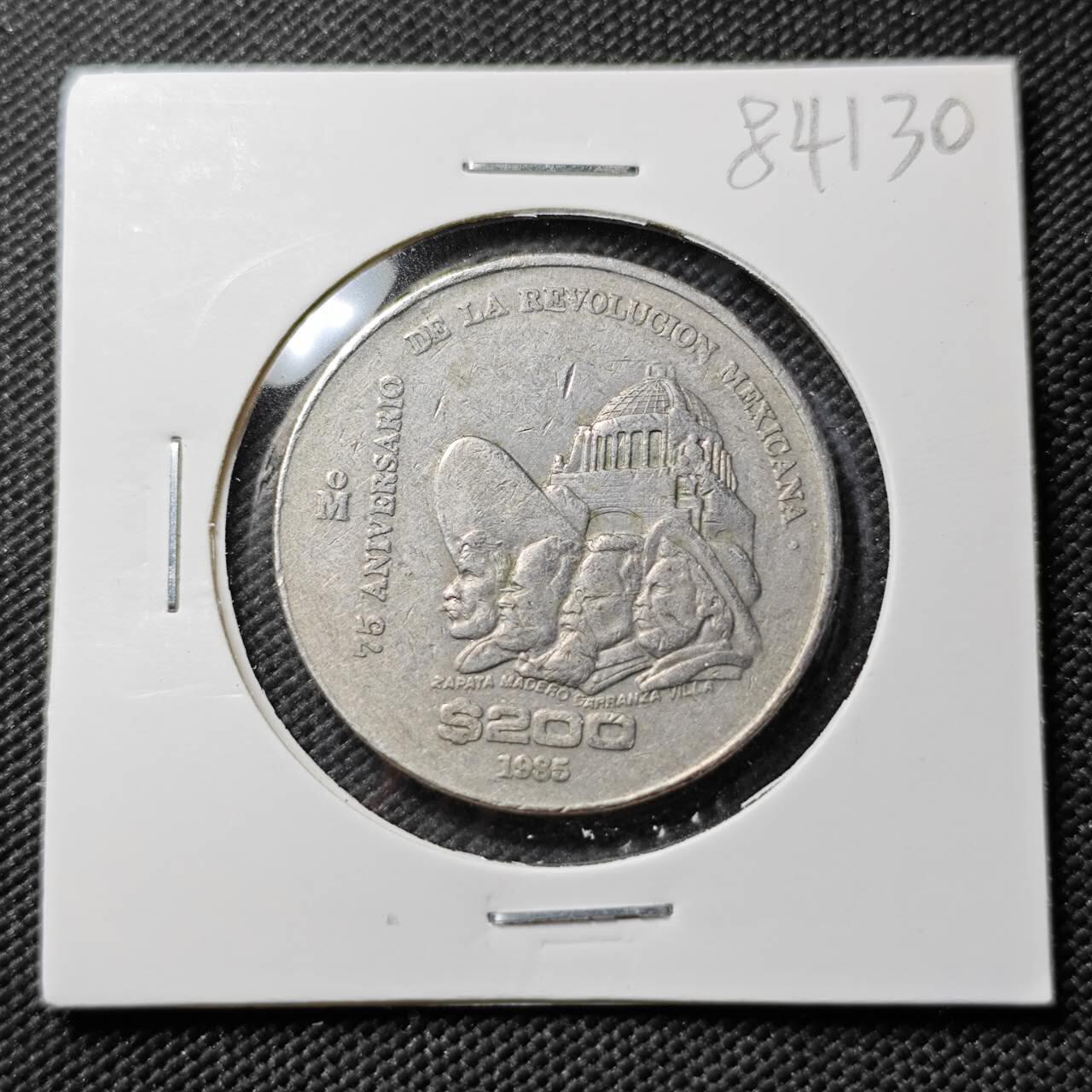 KK钱币收藏小铺  第384期  2月预留时间 周末发货  墨西哥200比索纪念币