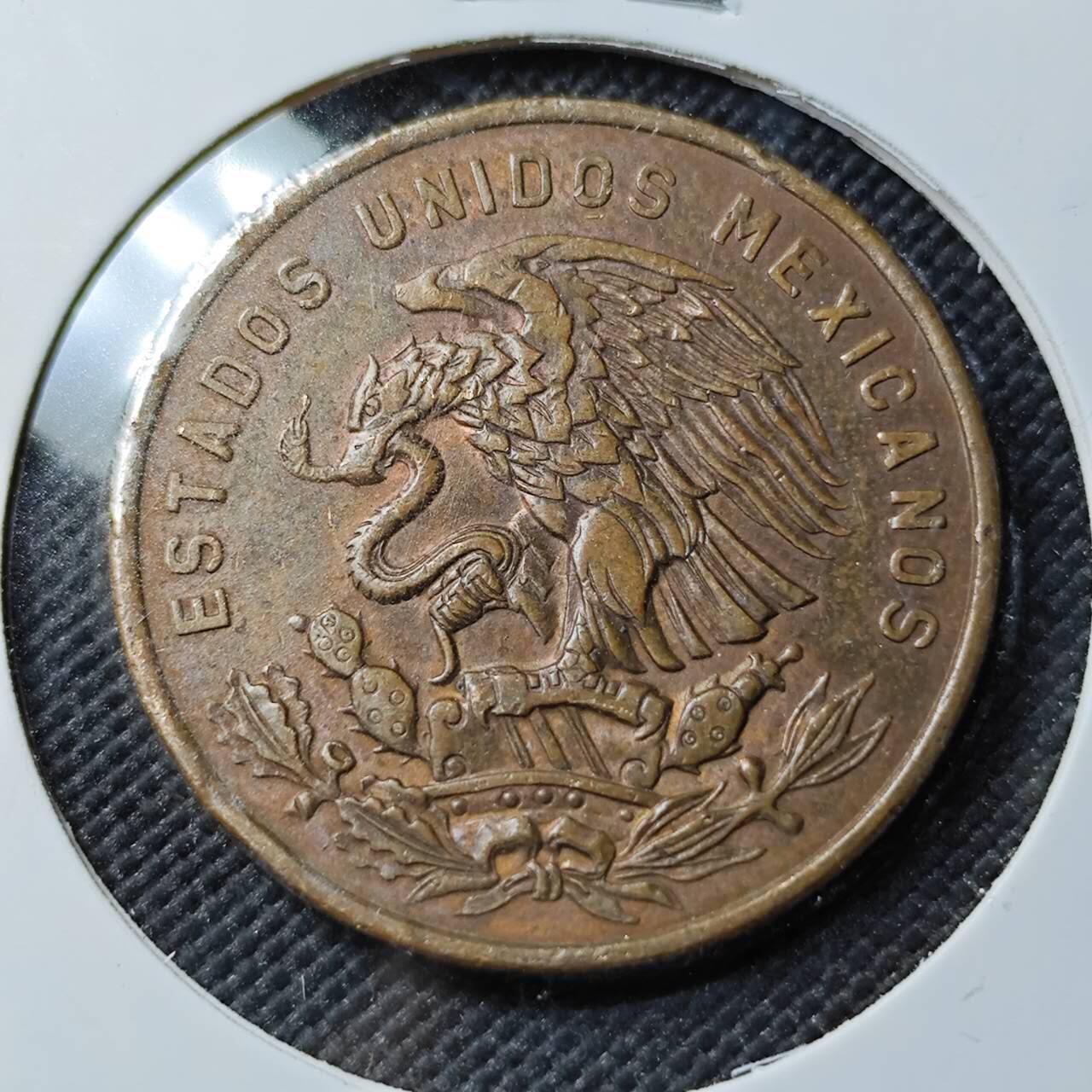 KK钱币收藏小铺  第384期  2月预留时间 周末发货  1969墨西哥20分铜币