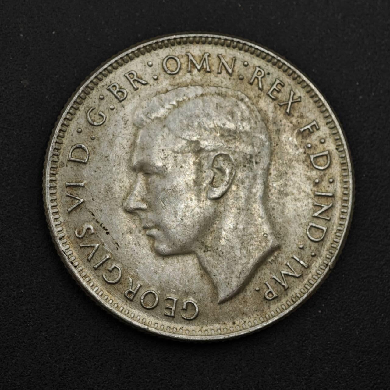 【淘币小摊】限时拍第八百三十九拍  散币银币场  满百包邮可预留两周  周一统一发货  澳大利亚1944年乔治六世弗洛林银币参考银价175