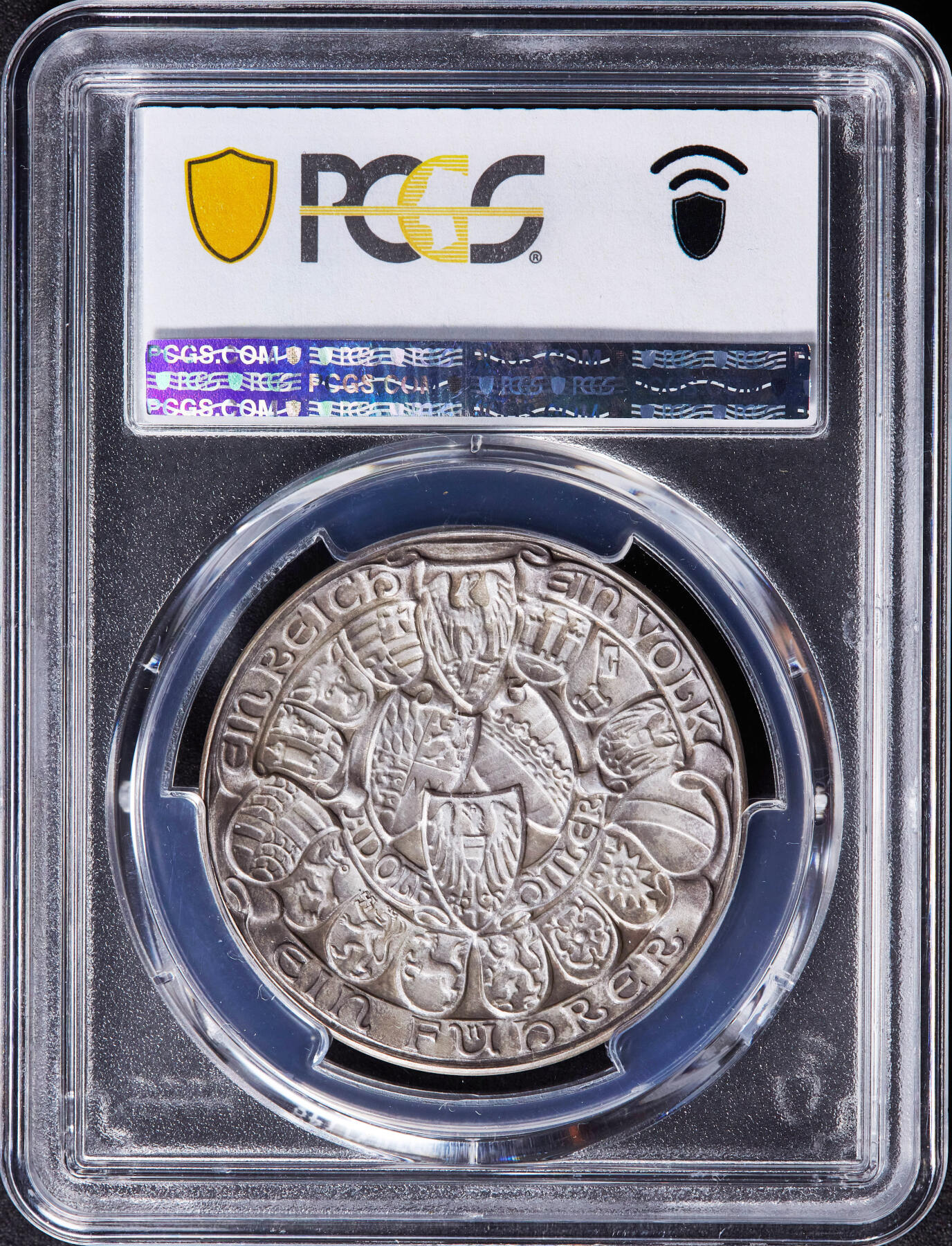 【俄甄集藏】2026年(046)01-07 星期三 晚 19:30 全场包邮 德国第三帝国1938年纪念奥地利合并银章，PCGS SP63，卡尔·哥茨作品，热门品种，黄油彩包浆