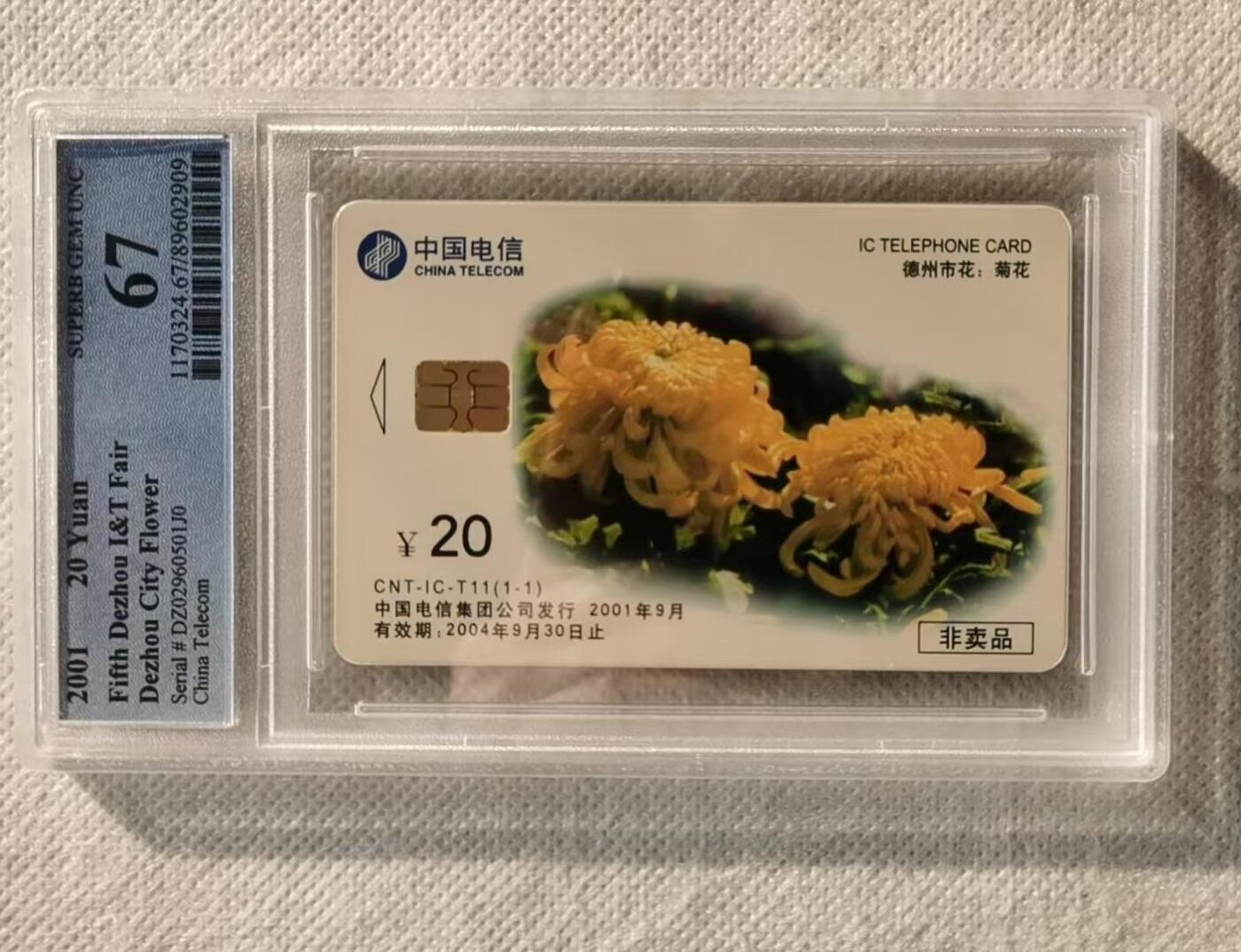 【琪哥网】评级磁卡综合场(121） 【PCGS67】IC卡德州市花