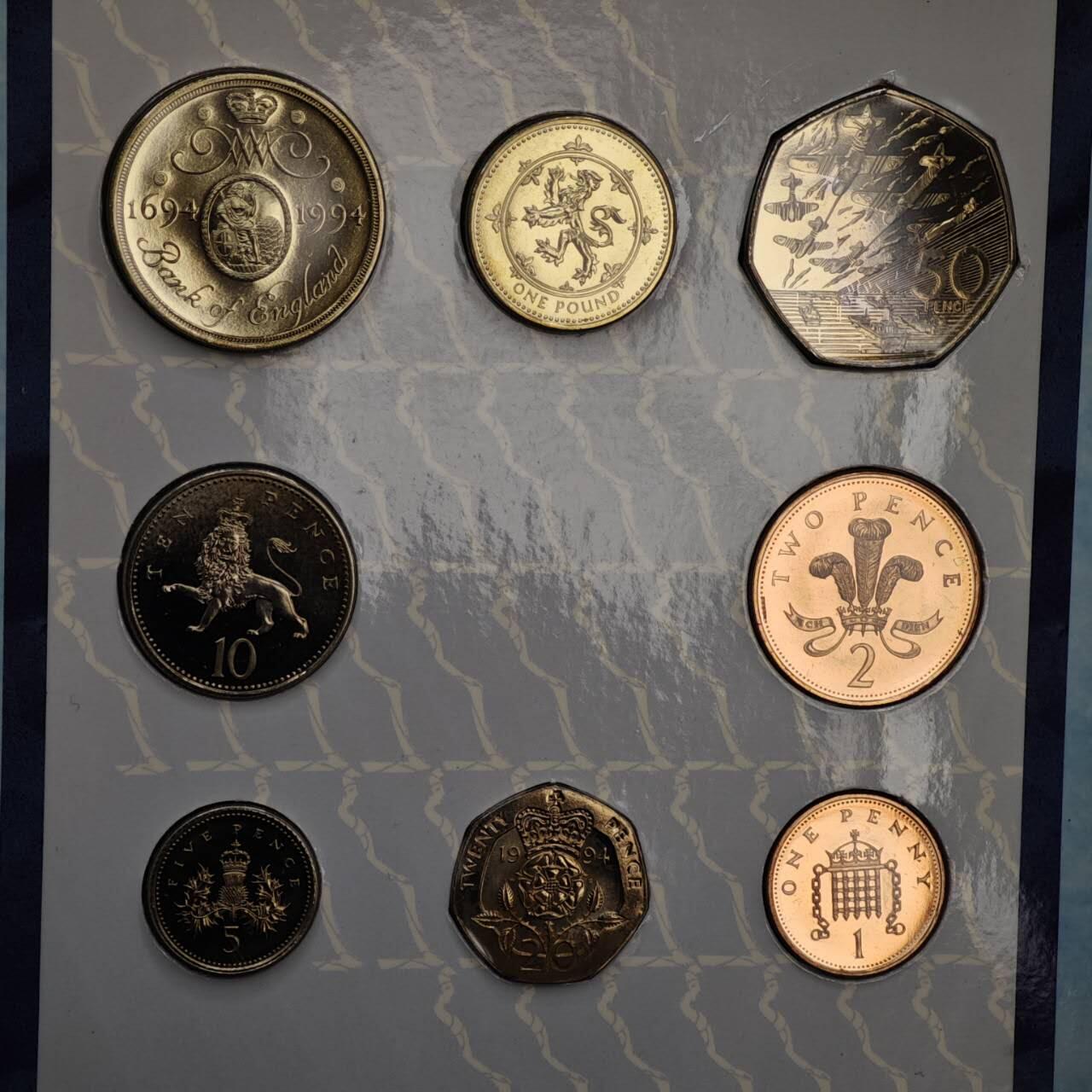 【淘币小摊】限时拍第八百三十九拍  散币银币场  满百包邮可预留两周  周一统一发货  英国1994年8枚套币