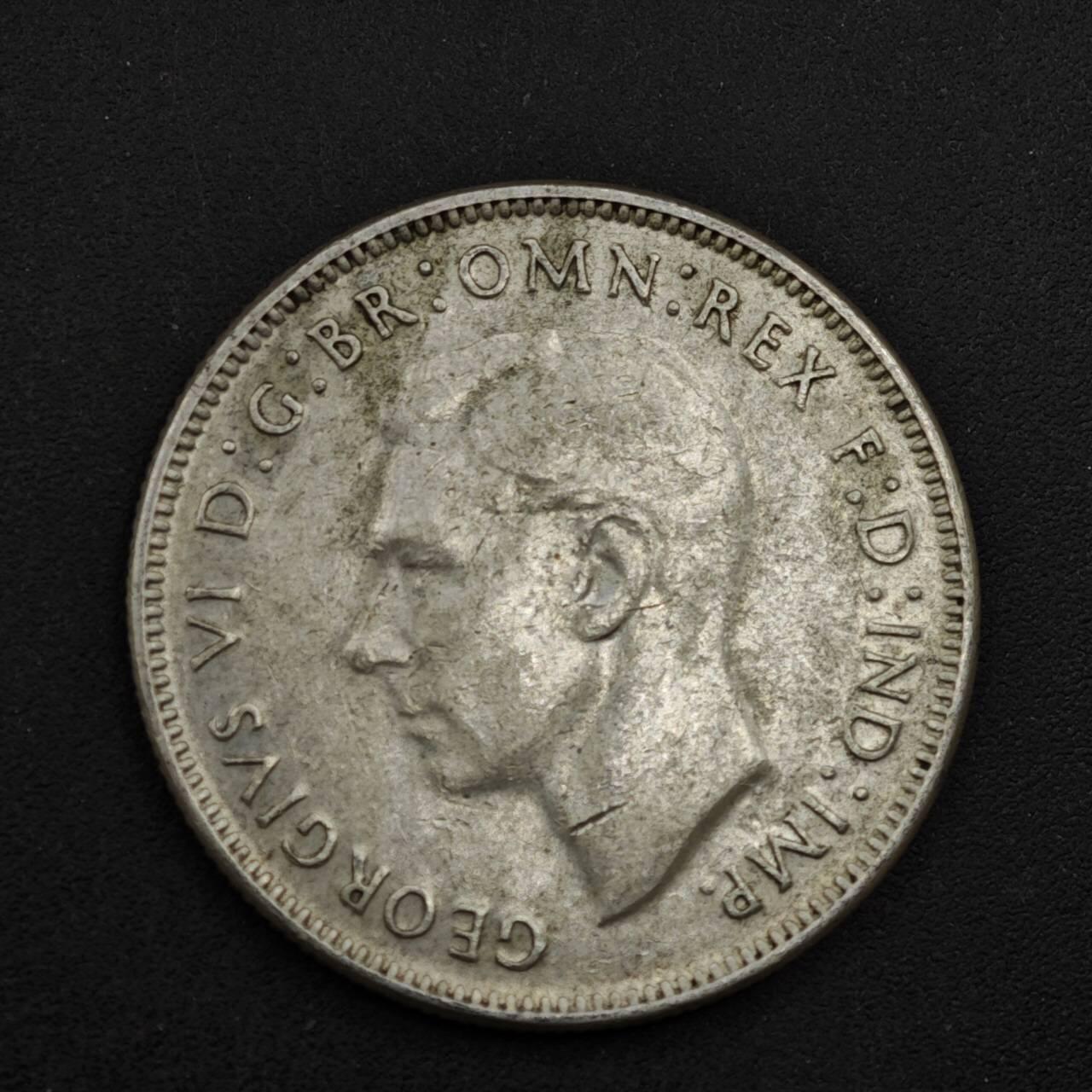 【淘币小摊】限时拍第八百三十九拍  散币银币场  满百包邮可预留两周  周一统一发货  澳大利亚1942年乔治六世弗洛林银币参考银价175