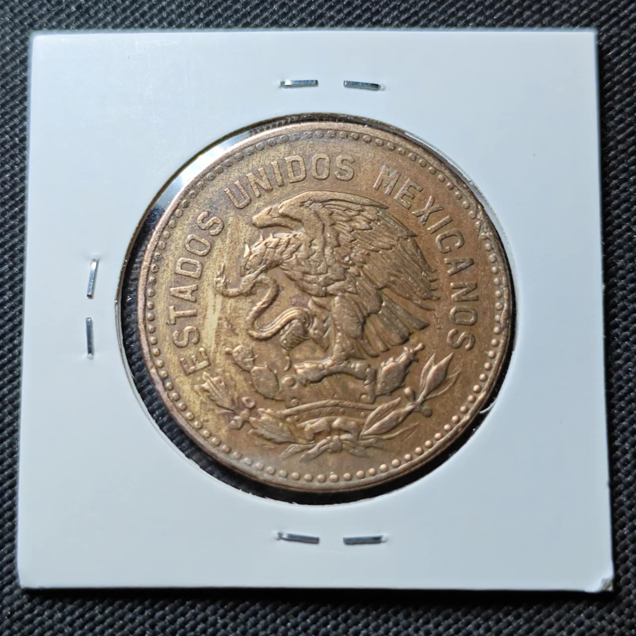 KK钱币收藏小铺  第384期  2月预留时间 周末发货  1956墨西哥酋长大铜币