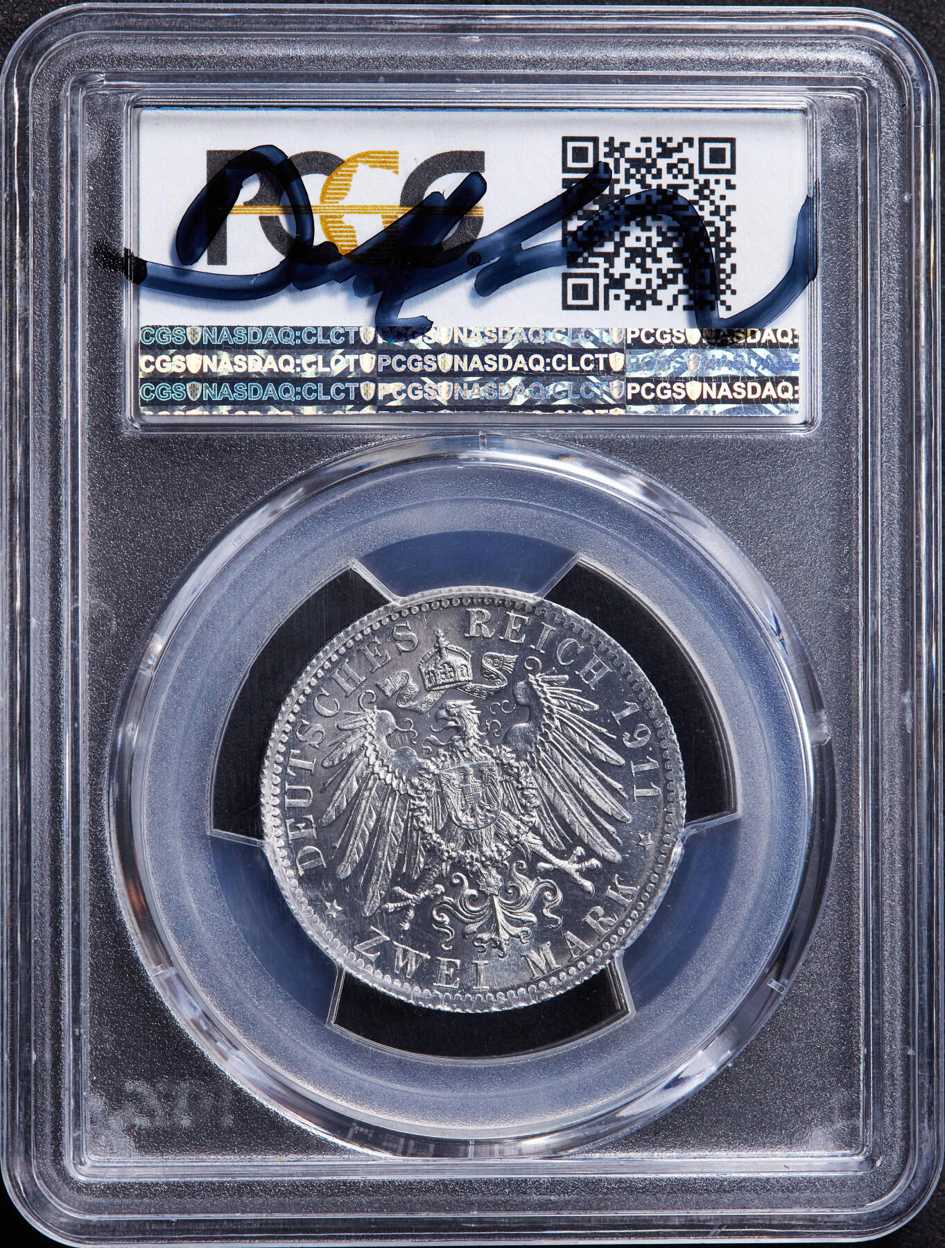 【俄甄集藏】2026年(046)01-07 星期三 晚 19:30 全场包邮 德国巴伐利亚1911年D版纪念柳特波德亲王90寿辰精制2马克铝制样币，PCGS PR64，冠军分数，稀有品种