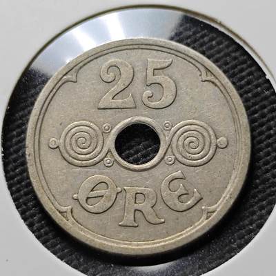 KK钱币收藏小铺  第384期  2月预留时间 周末发货 - 1924 丹麦25欧尔
