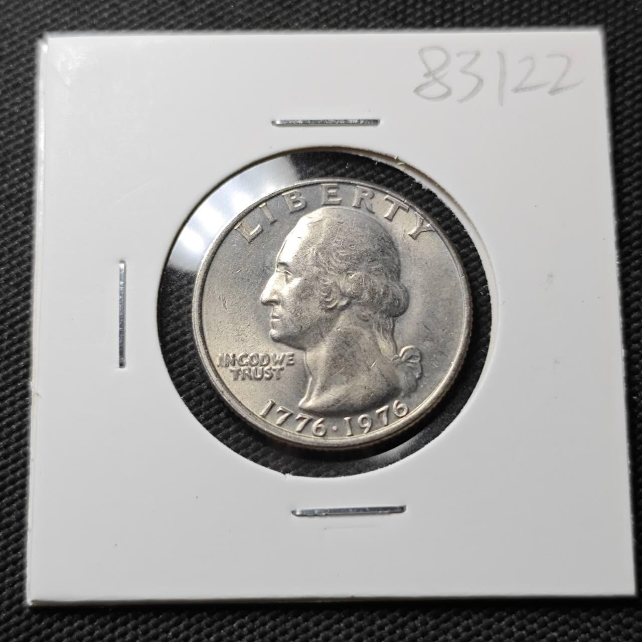 KK钱币收藏小铺  第383期  2月预留时间 周末发货  1976美国25分纪念币