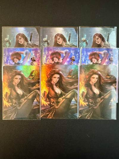 NO.20.5 好又多妹卡大赏，祝你新年旺桃花~只能从此链接进的专场！新店点关注不迷路~每周一站式配齐，方便凑单！（周5晚9点截拍，卖家送拍免费！） - 藏无缺 璇哥 小人系列 三人物三宫共9张 折光彩闪