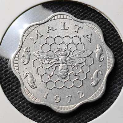 KK钱币收藏小铺  第383期  2月预留时间 周末发货 -  1972马耳他3米尔