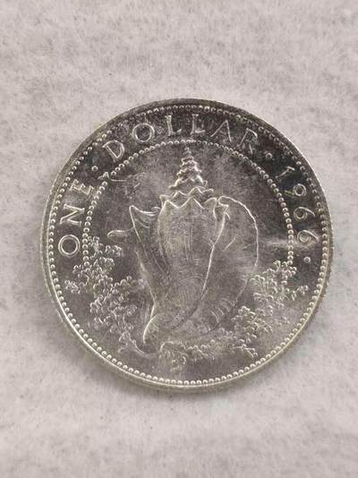 G&W世界散币，银币处理专场（第41场） - 巴哈马1966年1元  银币