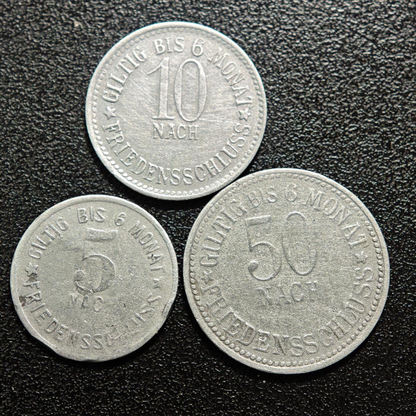 【德藏】世界币章拍卖第160期 德国 德紧硬币 3枚一组