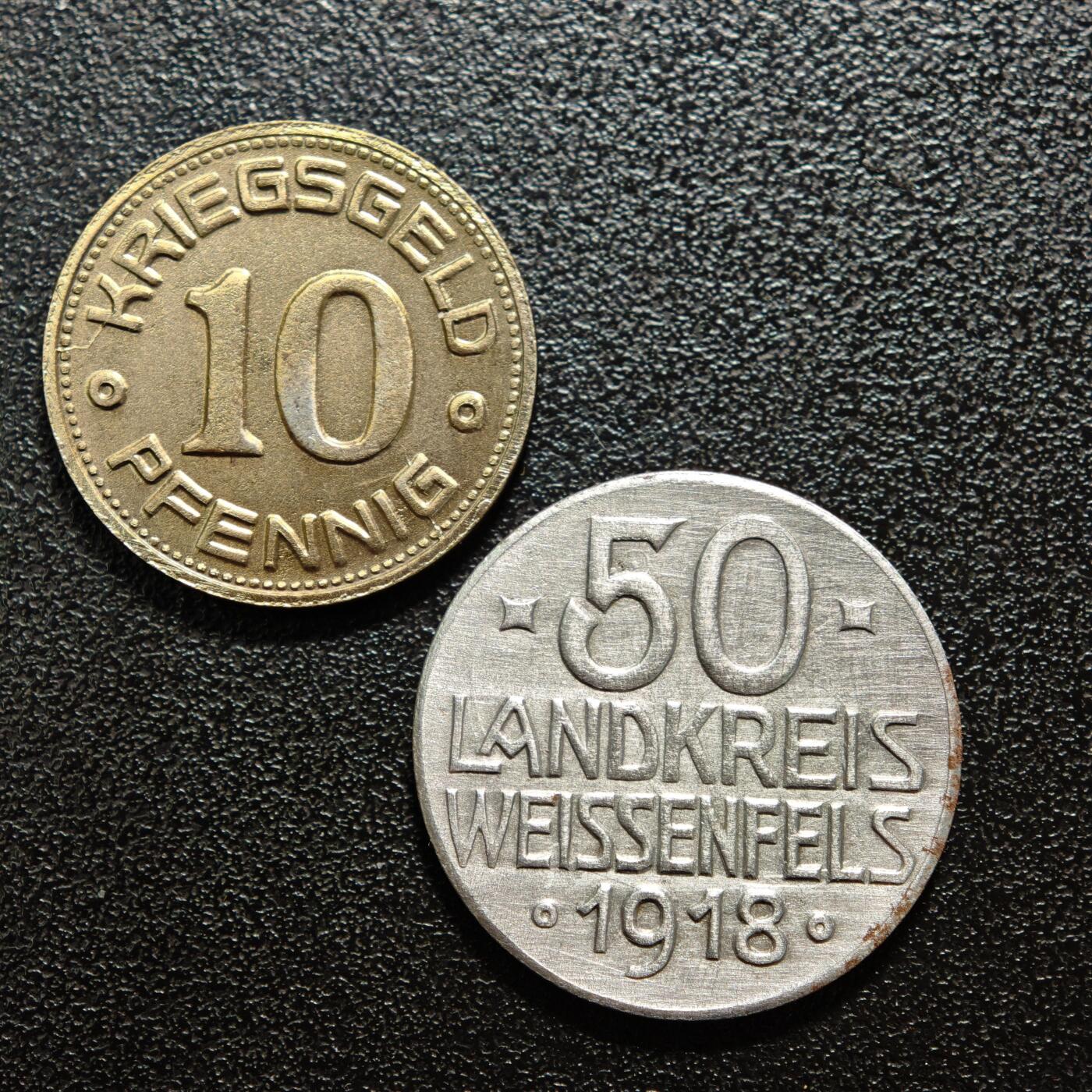 【德藏】世界币章拍卖第160期 德国 德紧硬币 2枚一组