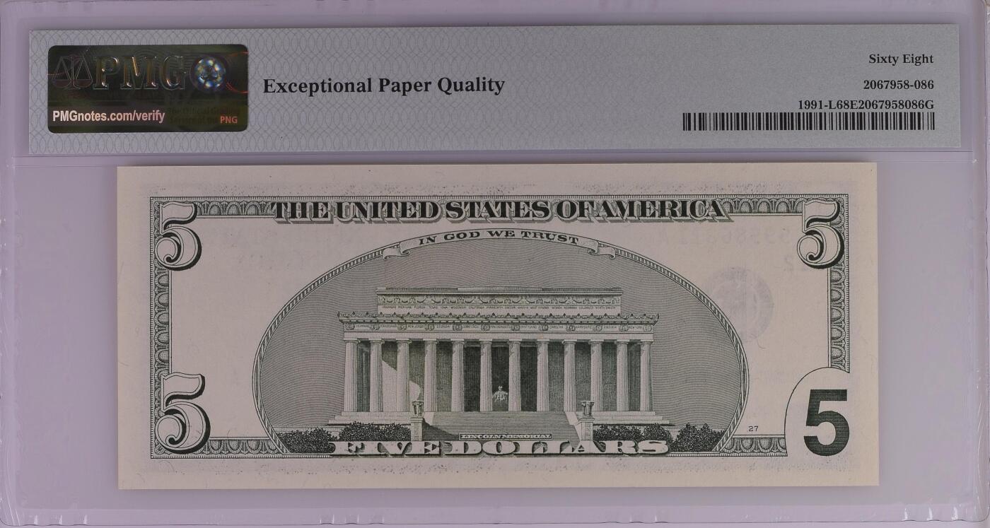 《艾美收藏》第227期-1.3周六外币黄金场-马年首拍 美国2003A版5美元PMG68E亚军分无47 冠军69分仅1张