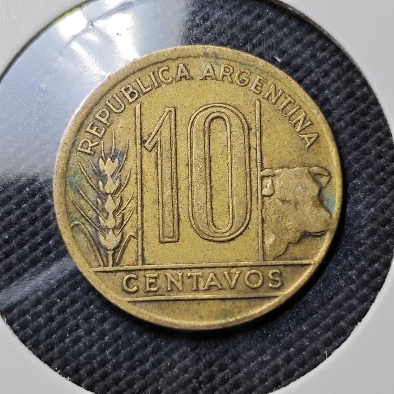 KK钱币收藏小铺  第384期  2月预留时间 周末发货  阿根廷10分铜币