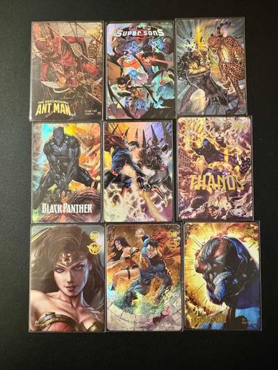 NO.20 好又多金牌大场，新年马到成功！新店点关注不迷路！每周一站式配齐，方便凑单！（周6晚8点截拍，卖家送拍0抽成！） - 阿毛玩卡+江东 美漫系列 都是大主角共9张 纱布闪、折光彩闪