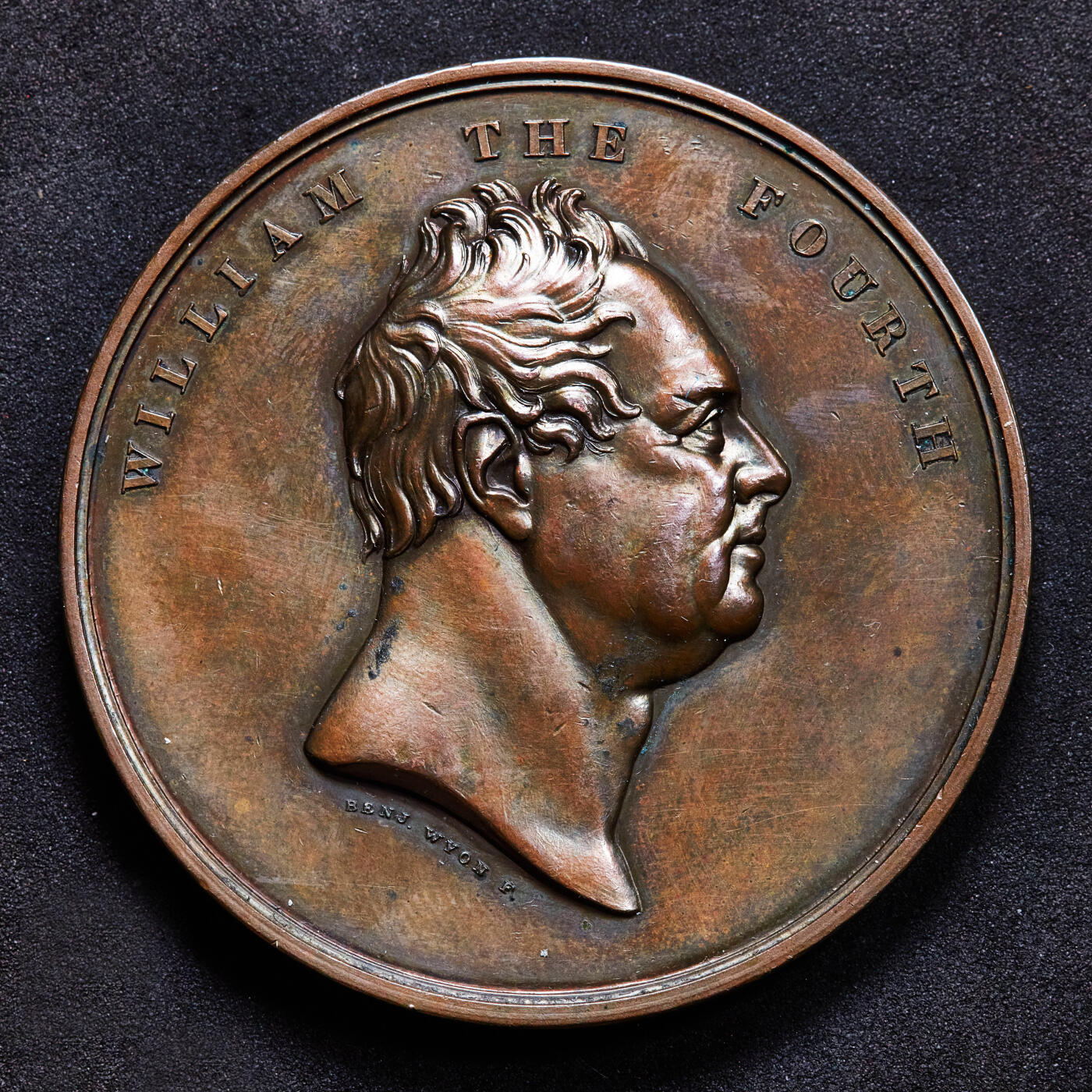 【俄甄集藏】2026年(046)01-07 星期三 晚 19:30 全场包邮 英国1831年纪念威廉四世加冕与新伦敦大桥竣工大铜章，直径：50mm，重量：61.57克，经典品种