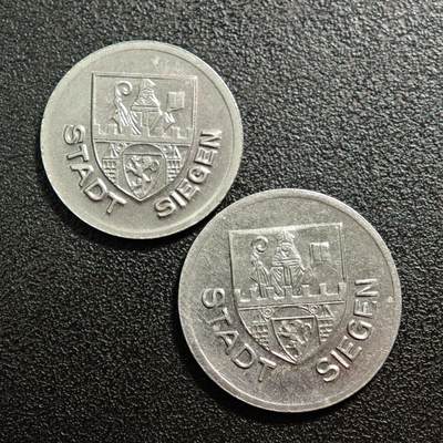 【德藏】世界币章拍卖第160期 - 德国 德紧硬币 2枚一组