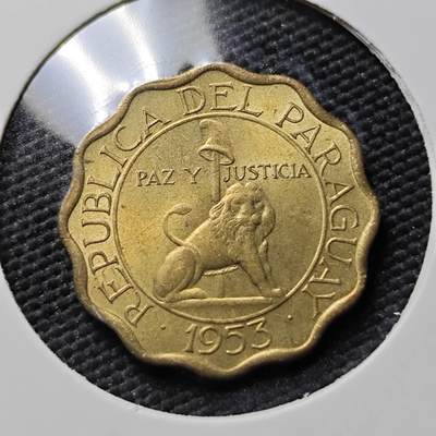 KK钱币收藏小铺  第383期  2月预留时间 周末发货 -  1953巴拉圭15分铜币