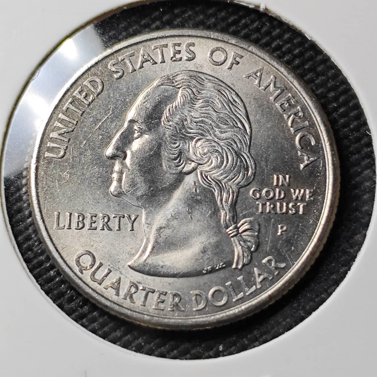 KK钱币收藏小铺  第384期  2月预留时间 周末发货  美国25分纪念币 好品