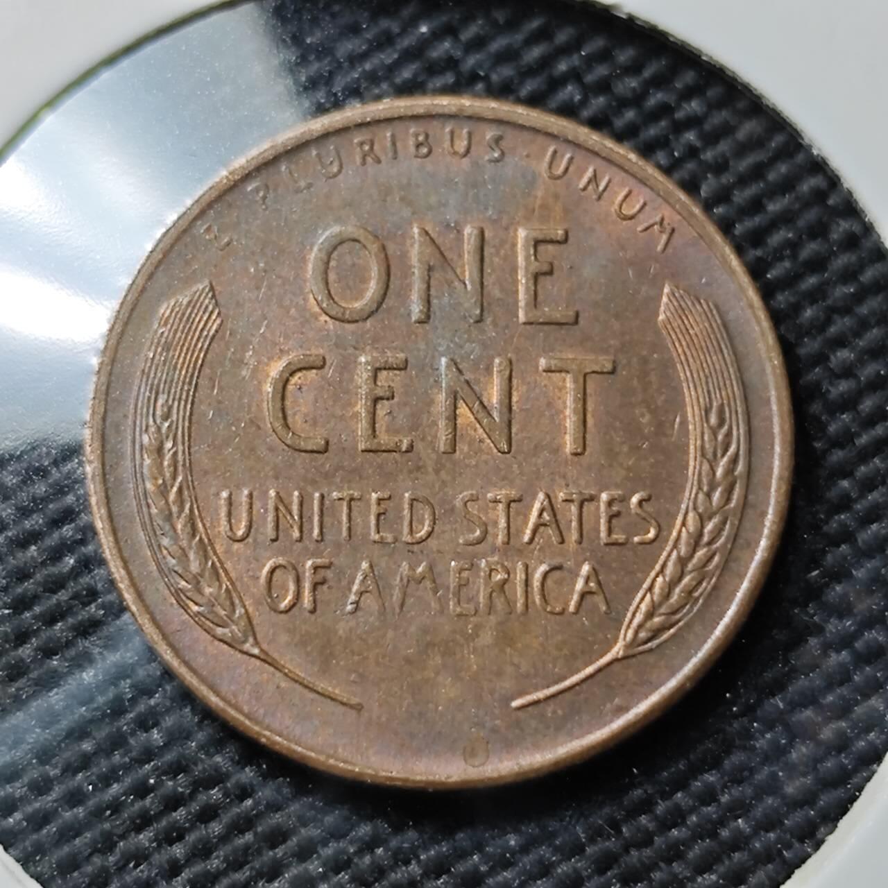 KK钱币收藏小铺  第383期  2月预留时间 周末发货  1947美国麦穗一分铜币