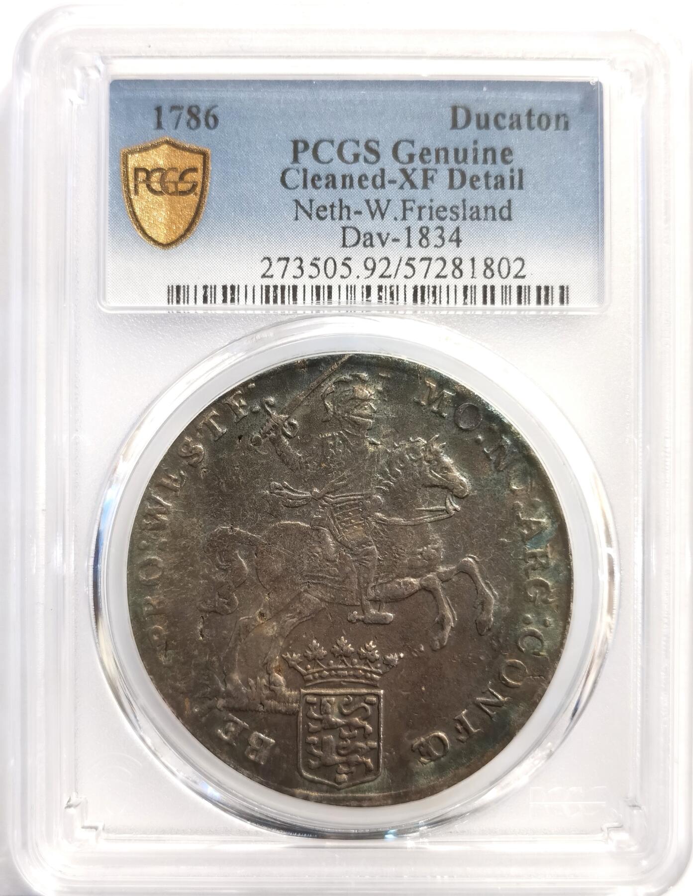 博洋堂“岁启嘉年”2026新年精品大拍专场暨第155期（全场包邮） PCGS XF 荷兰1786年西弗里斯兰省1杜卡特马剑大银币