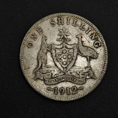 【淘币小摊】限时拍第八百三十九拍  散币银币场  满百包邮可预留两周  周一统一发货  - 澳大利亚1912年乔治五世一先令银币参考银价87