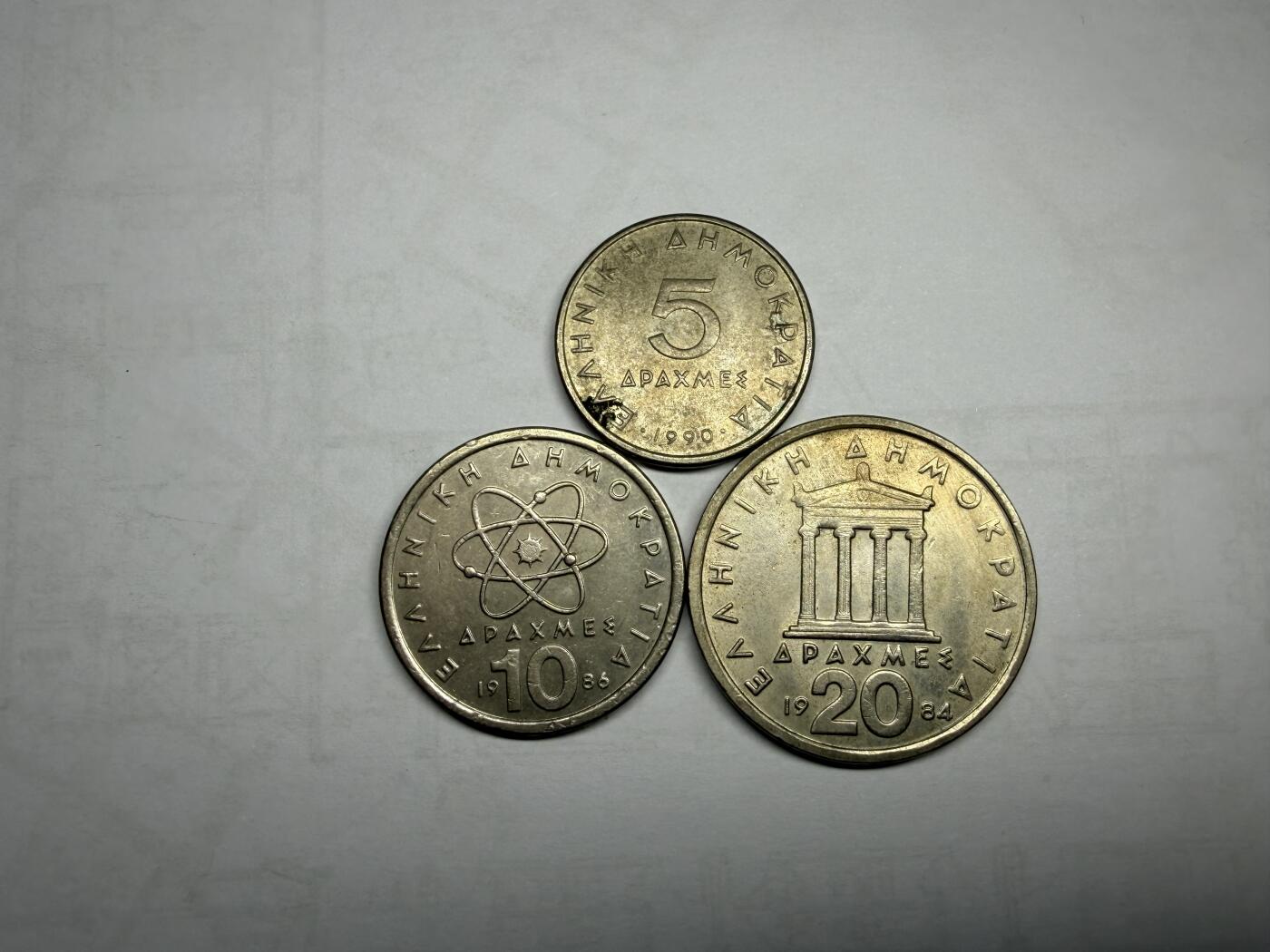 2026年集古藏今外币拍卖第一期-第1场—（总第298拍），可以寄存60天，满160元包邮。 希腊各面值3枚